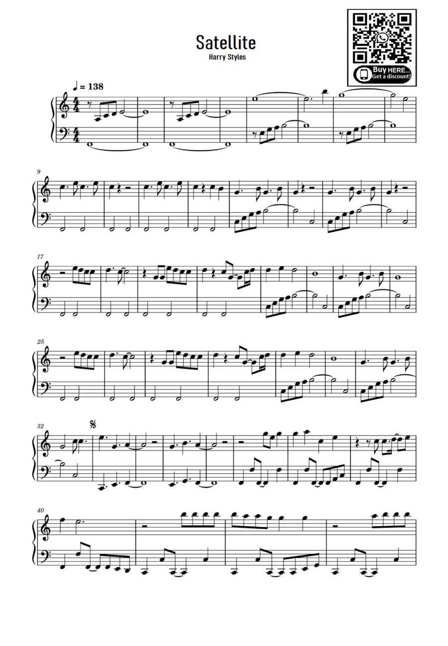 Satellite Satellite Easy Piano scores gallery preview page 1