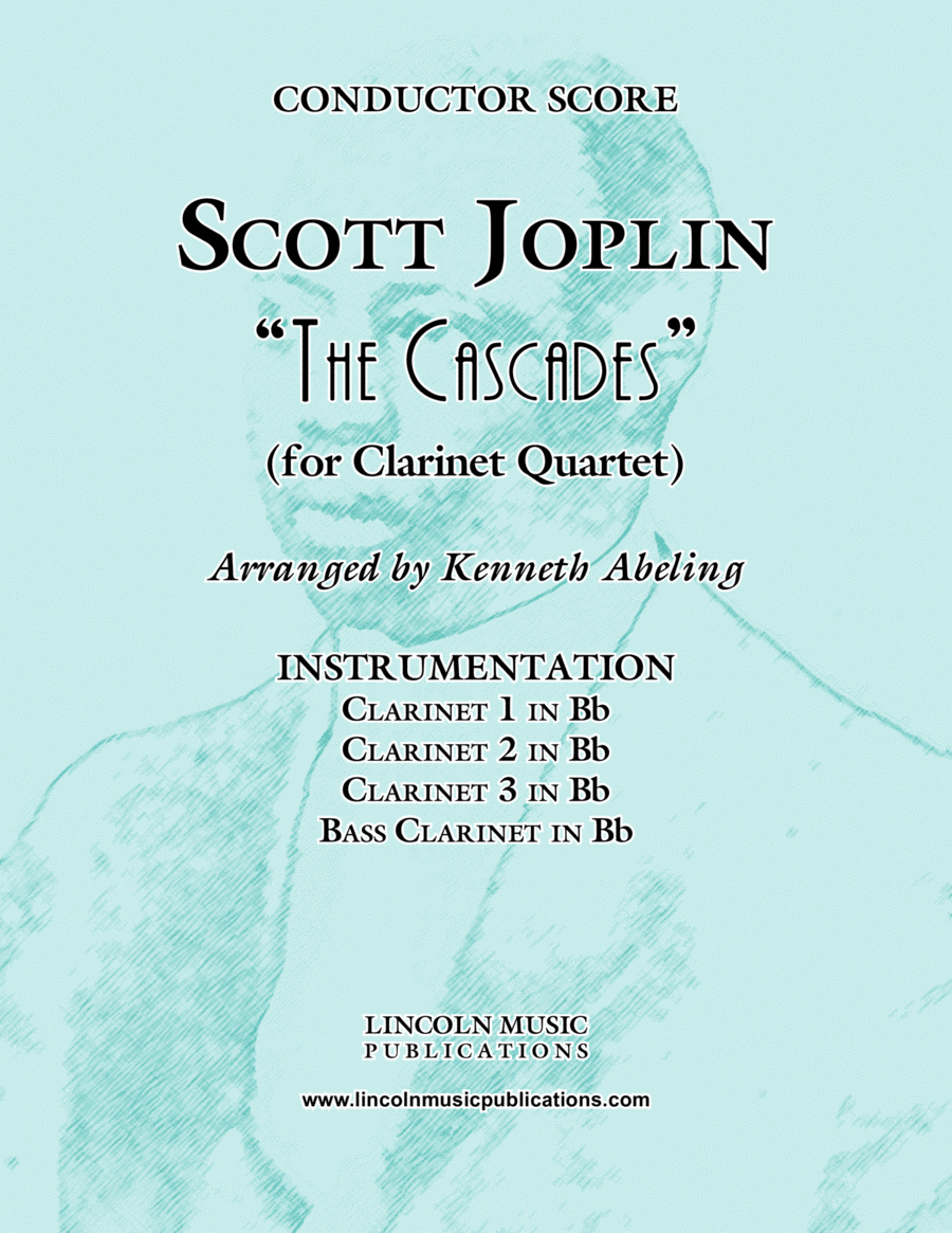 Joplin - “The Cascades” (for Clarinet Quartet) Clarinet Quartet scores gallery preview page 1