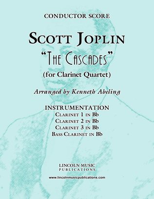 Book cover for Joplin - “The Cascades” (for Clarinet Quartet)