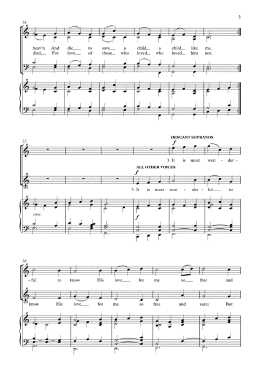 Five Passion Hymns Divisi scores gallery preview page 3