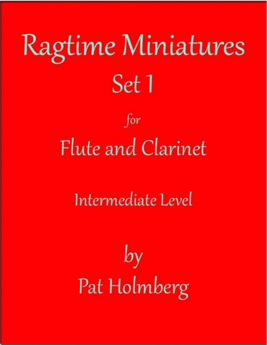Ragtime Miniatures Duets Set 1 for Flute and Clarinet Woodwind Duet scores gallery preview page 1
