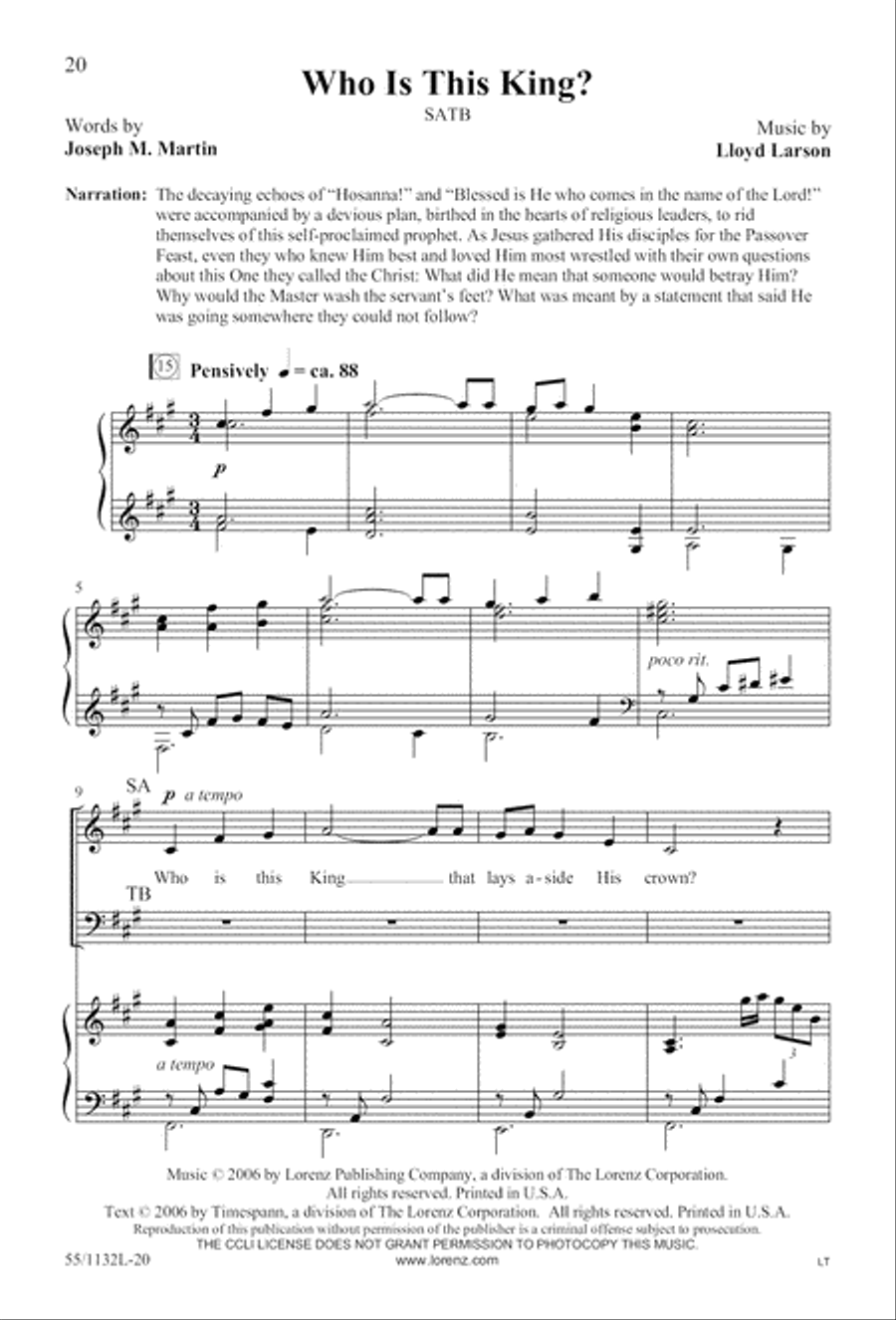 Journey to the Cross 4-Part scores gallery preview page 20