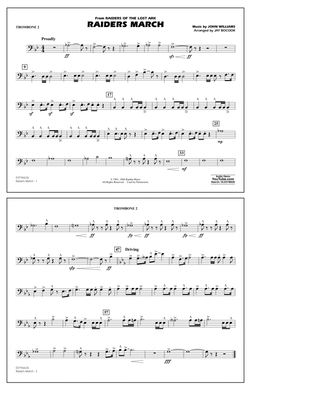 Book cover for Raiders March (from Raiders Of The Lost Ark) (arr. Jay Bocook) - 2nd Trombone