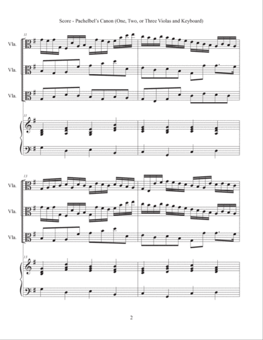 Canon (Viola and Keyboard) Bassoon scores gallery preview page 3