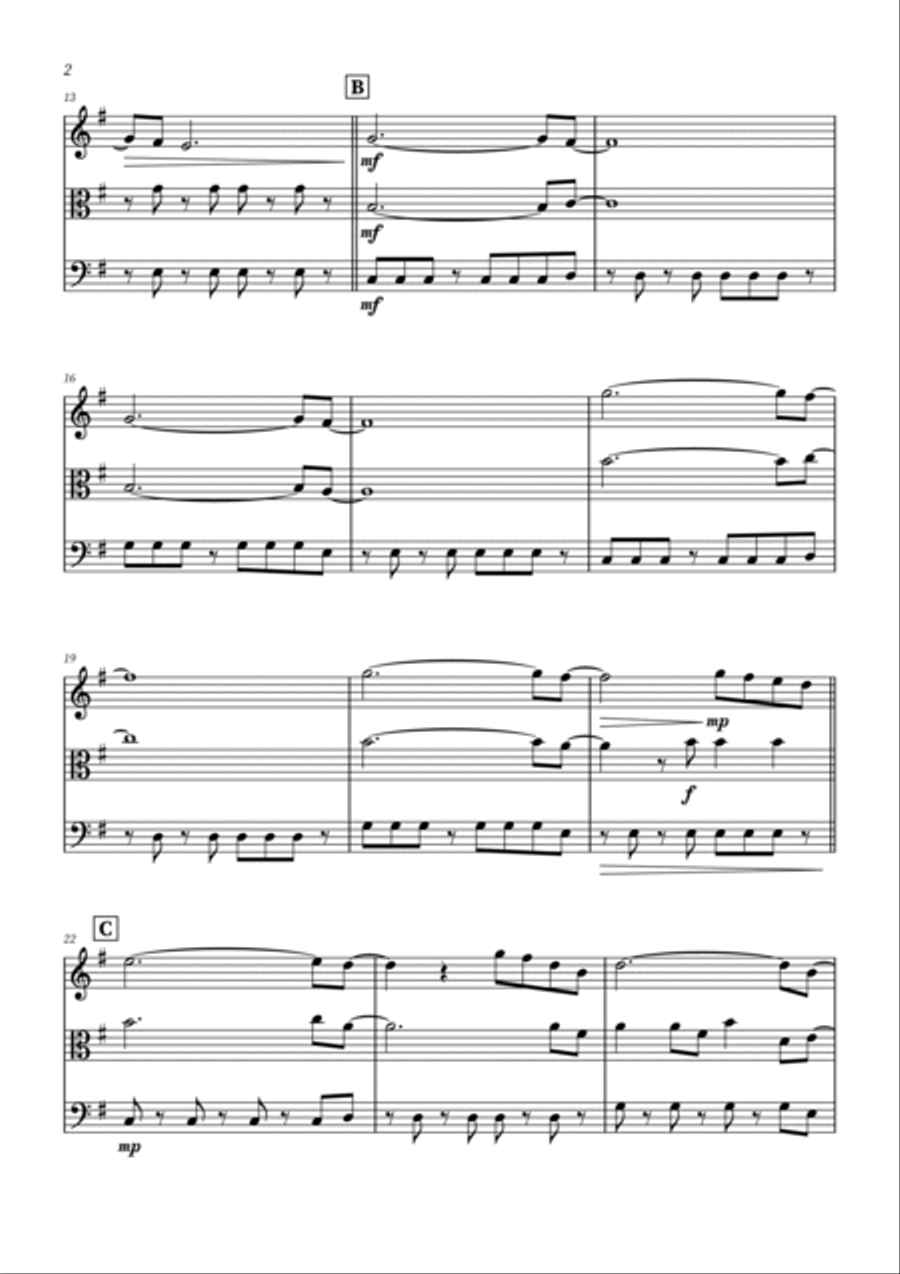 Viva La Vida Viva La Vida String Trio scores gallery preview page 2