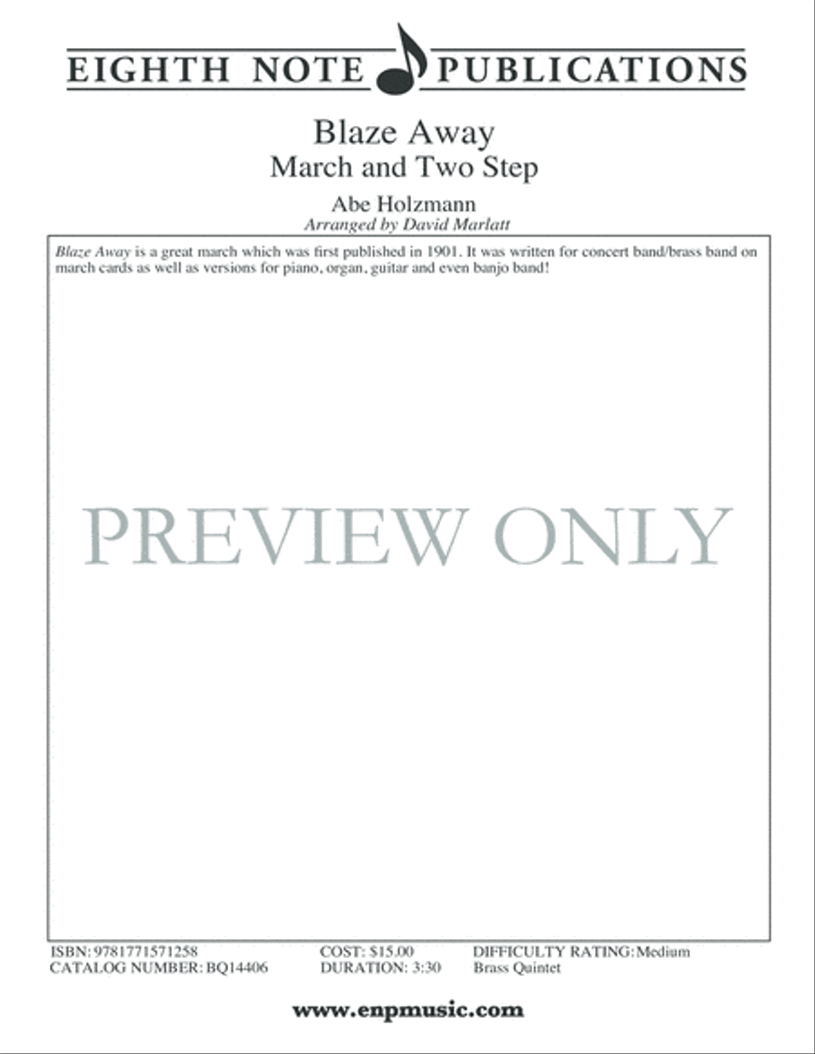Blaze Away Blaze Away Brass Quintet scores gallery preview page 2