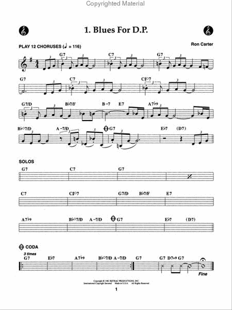Volume 115 - Ron Carter Double Bass scores gallery preview page 2