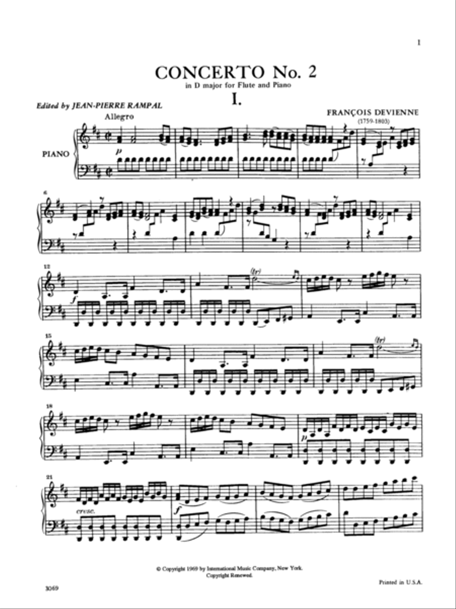 Concerto No. 2 In D Major Flute Solo scores gallery preview page 2