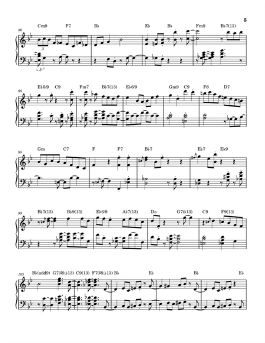 Santa Claus Is Comin' To Town Piano Solo scores gallery preview page 5