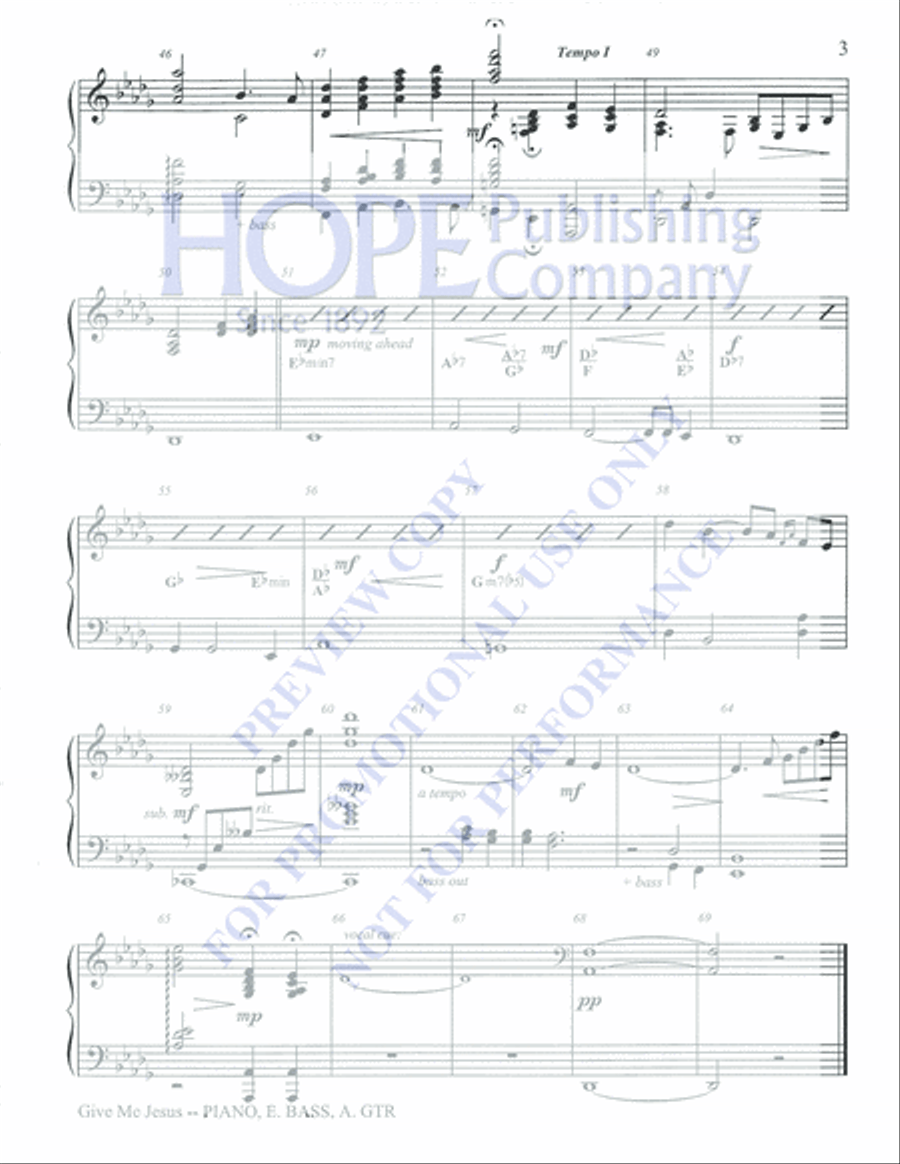 Give Me Jesus 4-Part scores gallery preview page 4