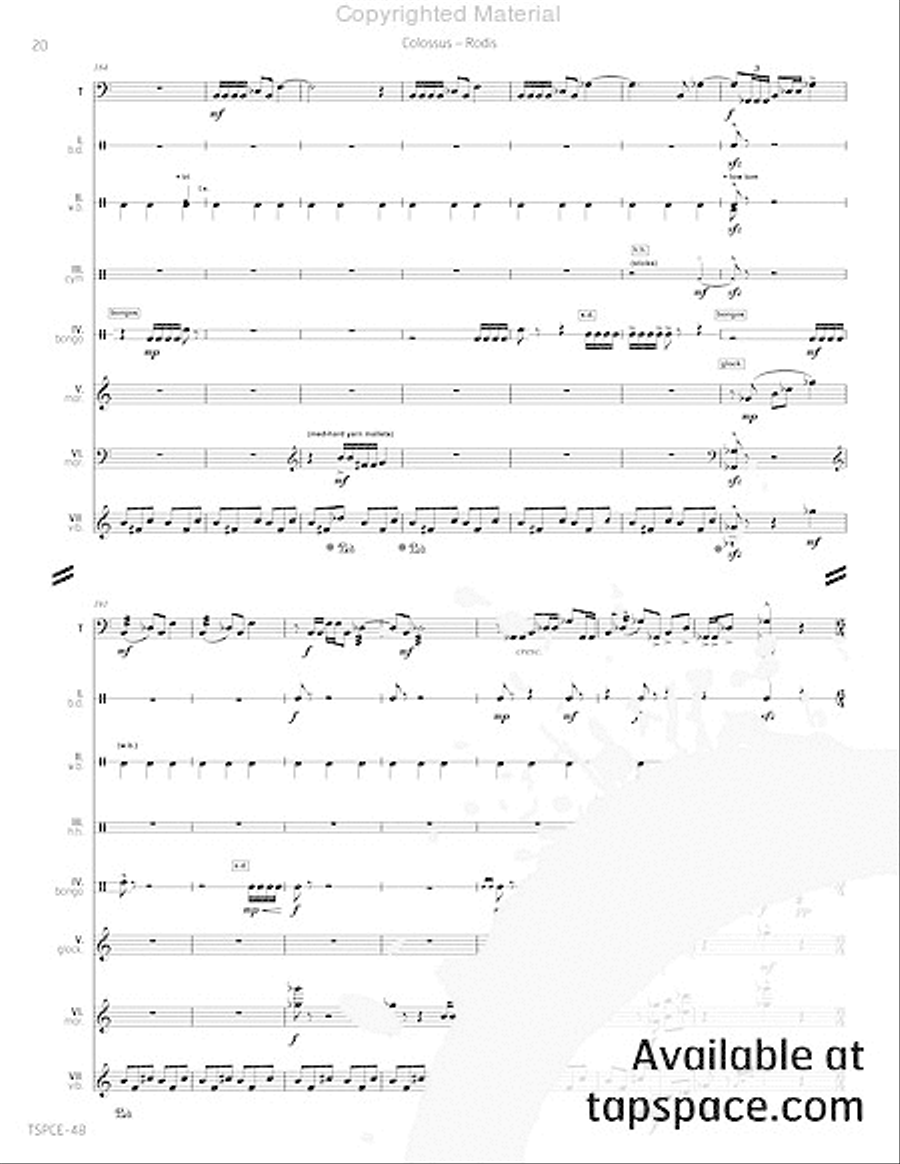 Colossus Colossus Percussion Ensemble scores gallery preview page 25