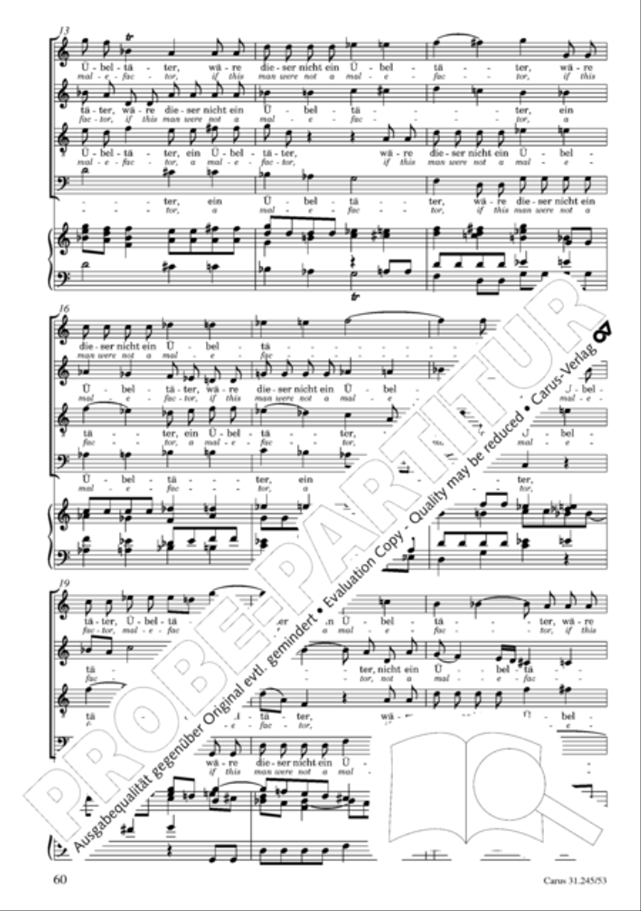 St. John Passion (Johannes-Passion) 4-Part scores gallery preview page 61