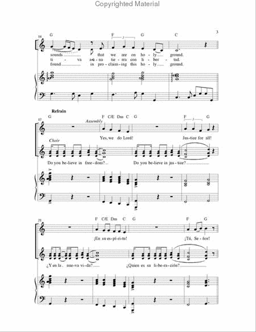 On Holy Ground 4-Part scores gallery preview page 3