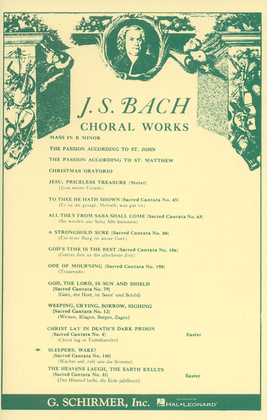 Book cover for Cantata No. 140: Wachet auf