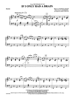 If I Only Had a Brain (from The Wizard of Oz): Piano Accompaniment