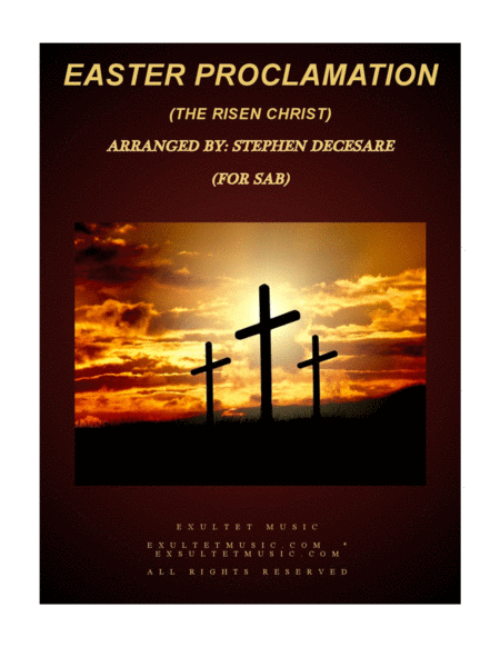 Easter Proclamation (The Risen Christ) (for SAB) image number null