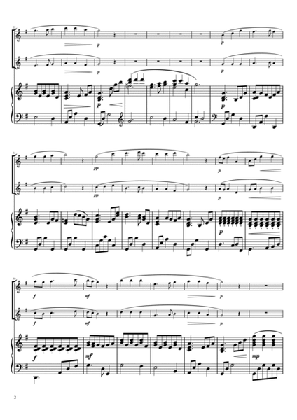 "furusato" (Gdur) piano trio /flute & violin image number null