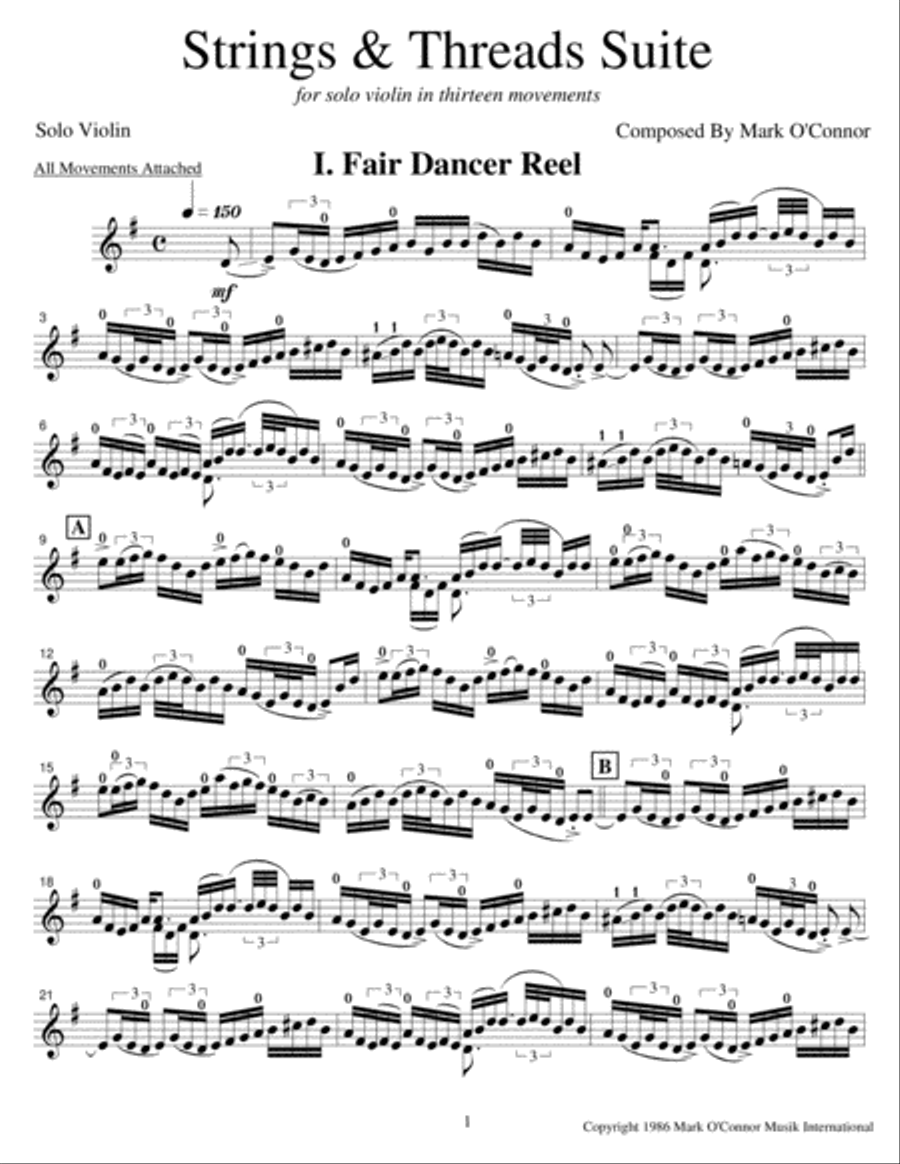Strings & Threads Suite (for unaccompanied violin) Violin Solo scores gallery preview page 4