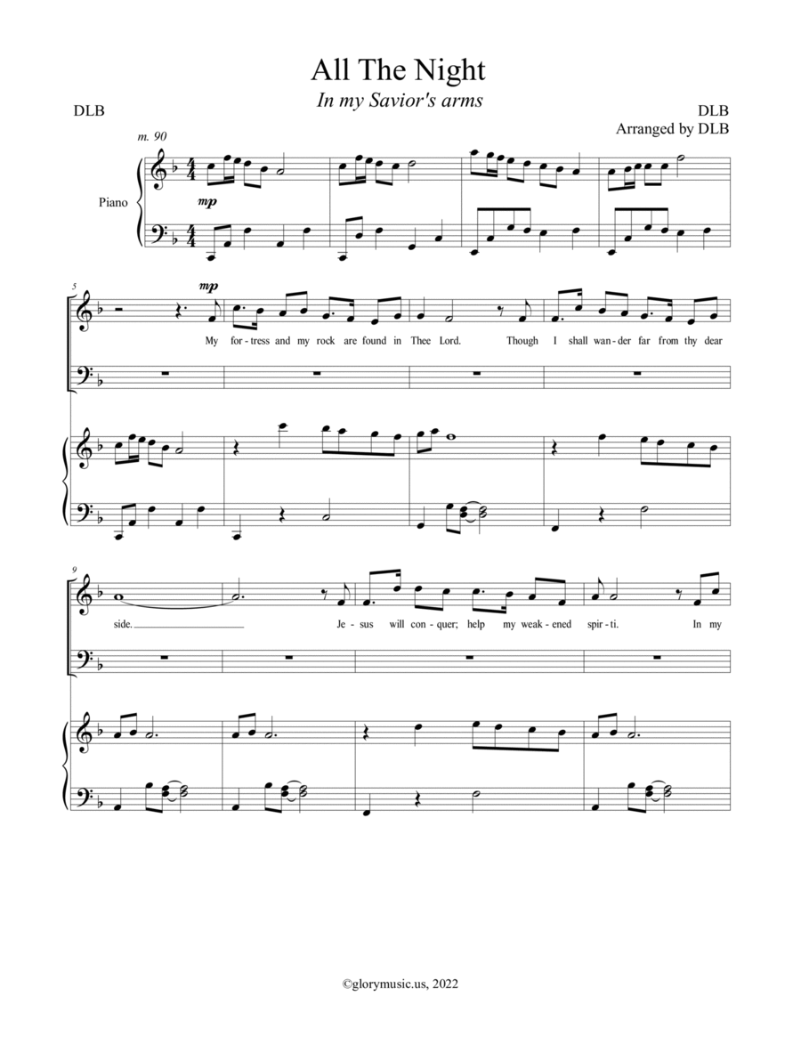 All The Night All The Night 4-Part scores gallery preview page 1