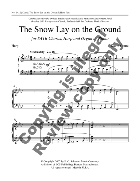 The Snow Lay on the Ground (Harp Part)