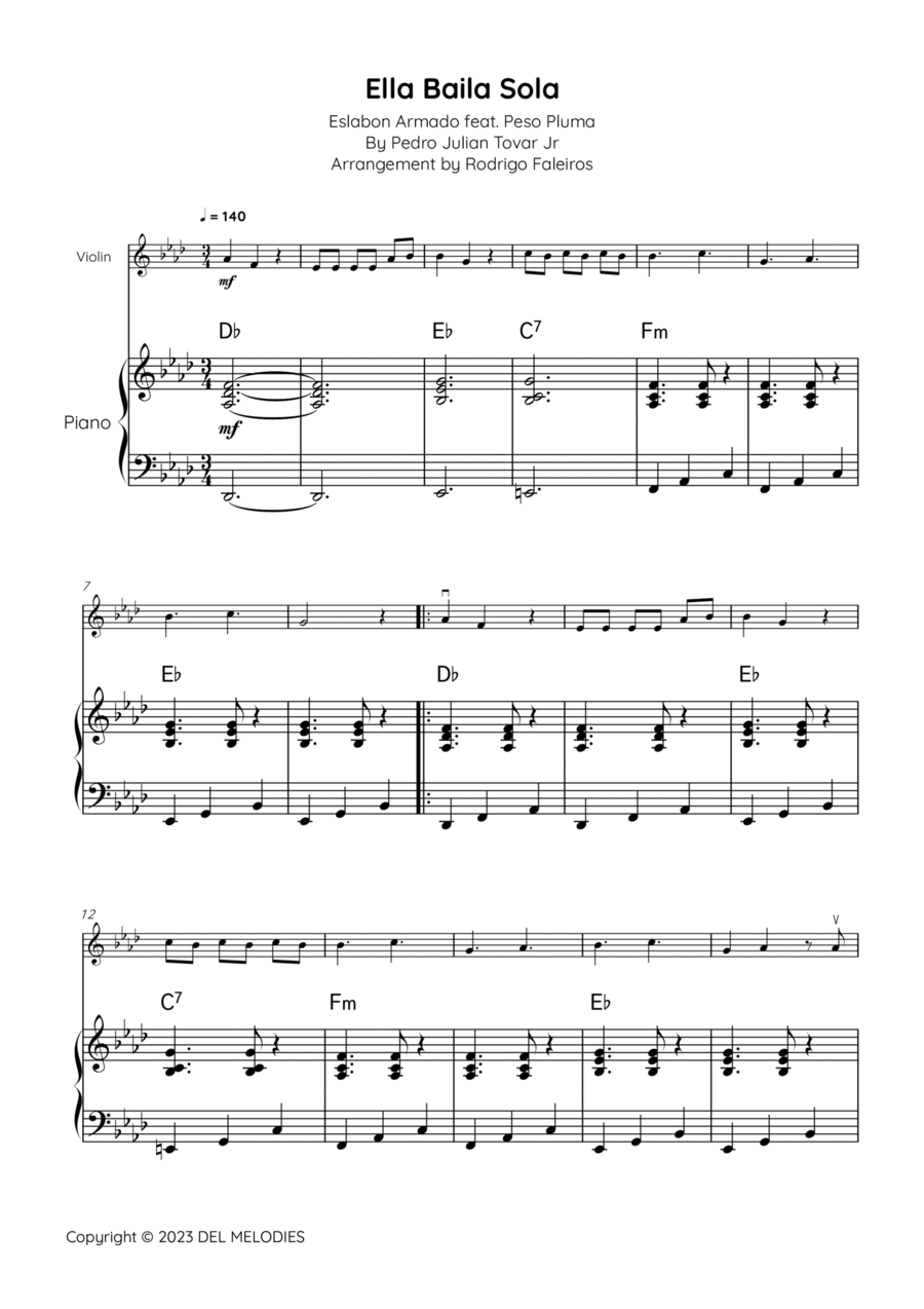 Ella Baila Sola Ella Baila Sola Violin Solo scores gallery preview page 1