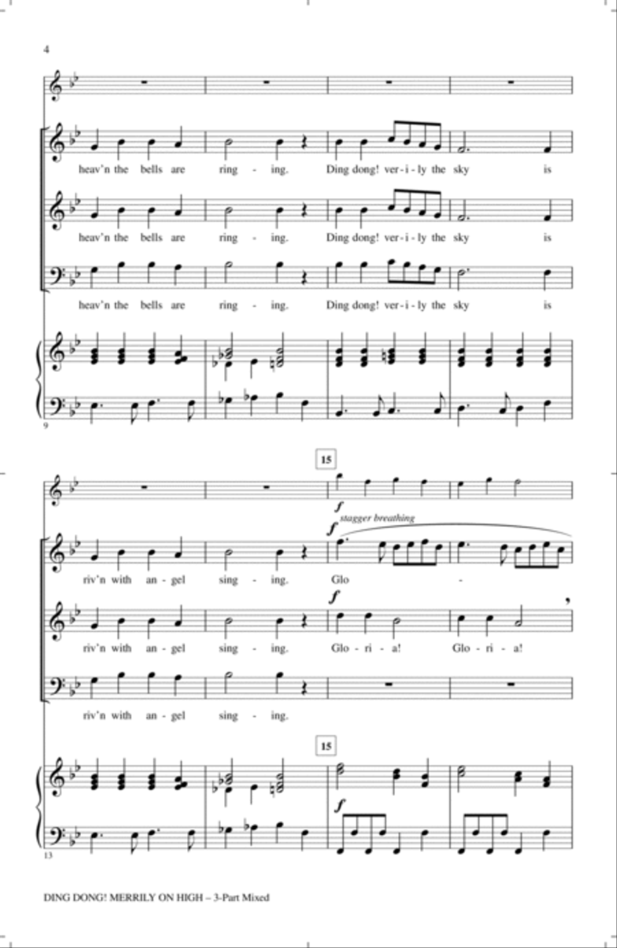 Ding Dong! Merrily On High 3-Part scores gallery preview page 2