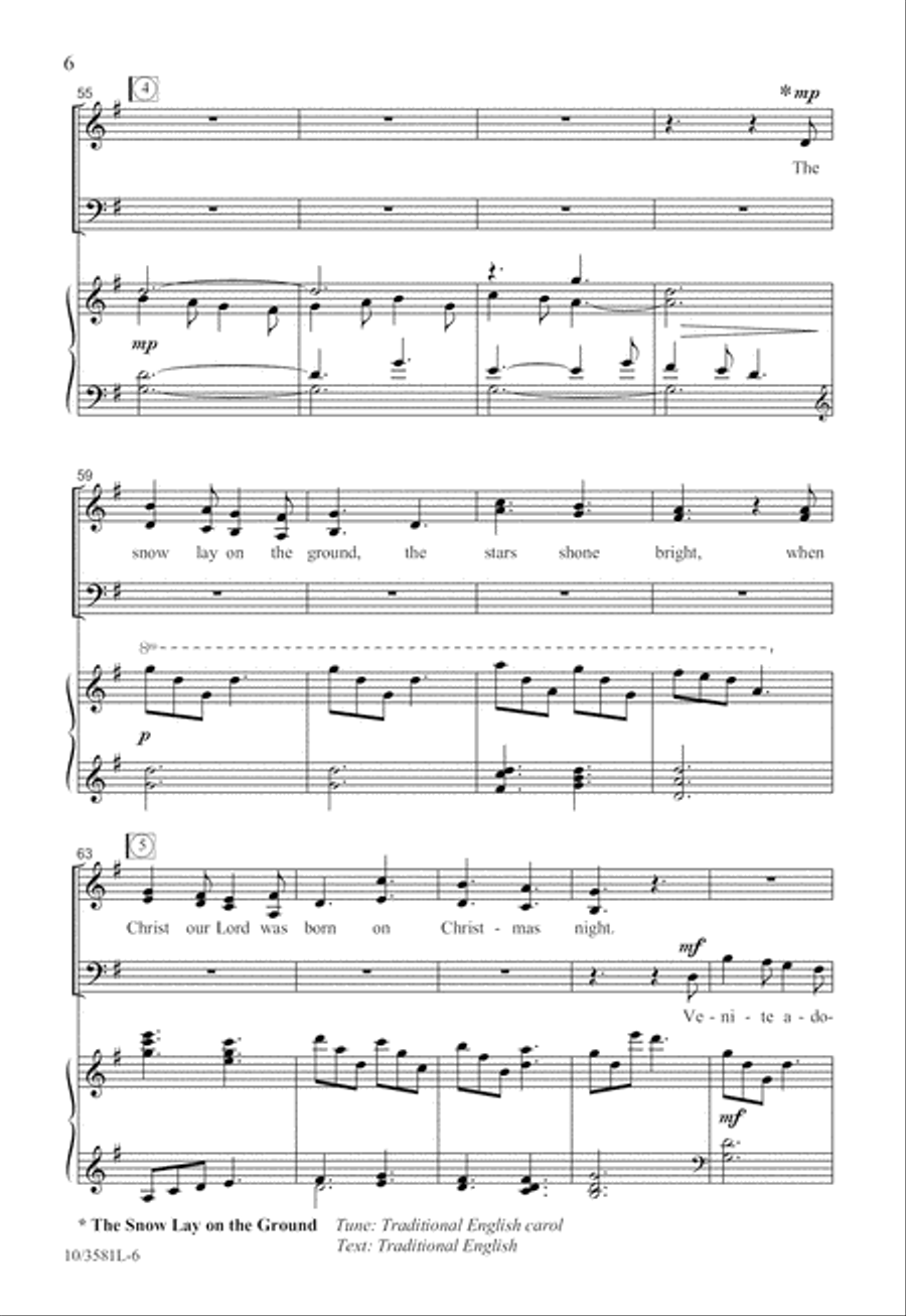 Rejoice! Christ Is Born! 4-Part scores gallery preview page 7