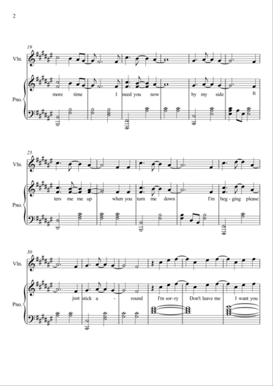Love Is Gone Violin Solo scores gallery preview page 2