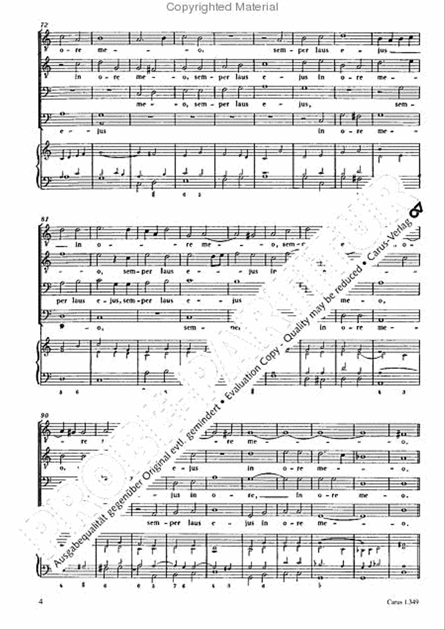 Benedicam Dominum (Sei gepriesen, Herr, mein Gott) TTBB scores gallery preview page 5