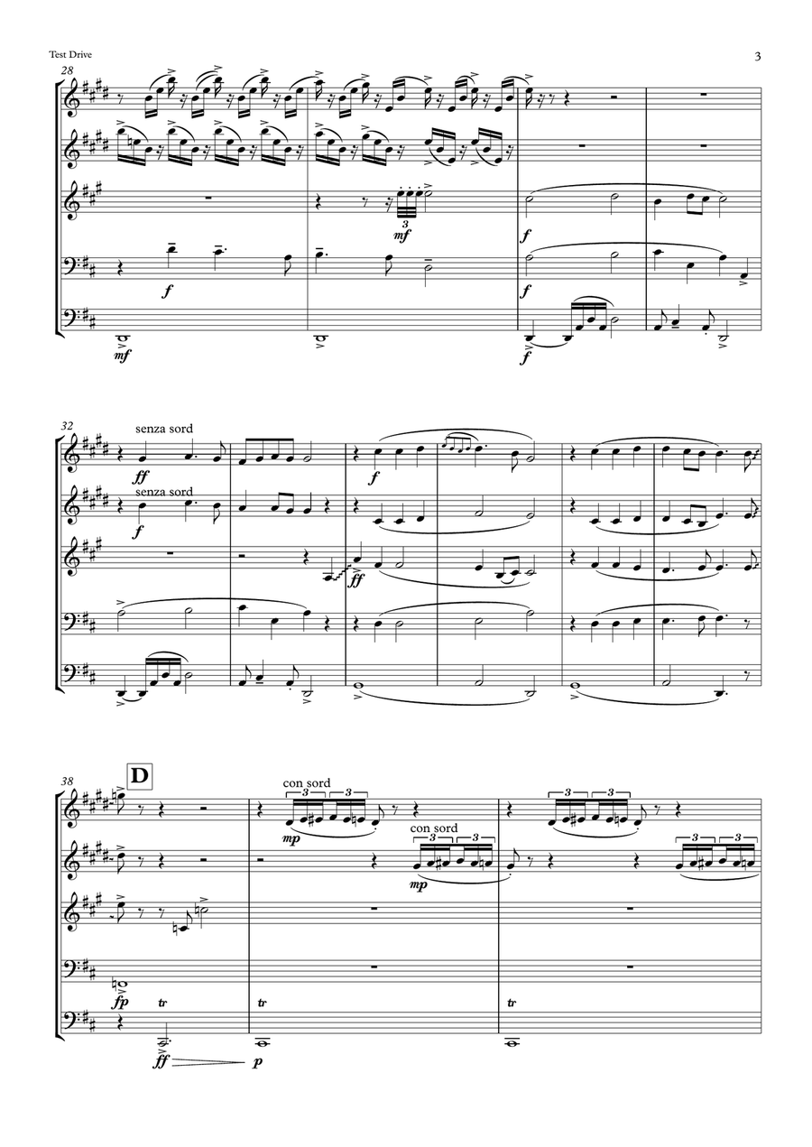 Test Drive Brass Ensemble scores gallery preview page 3