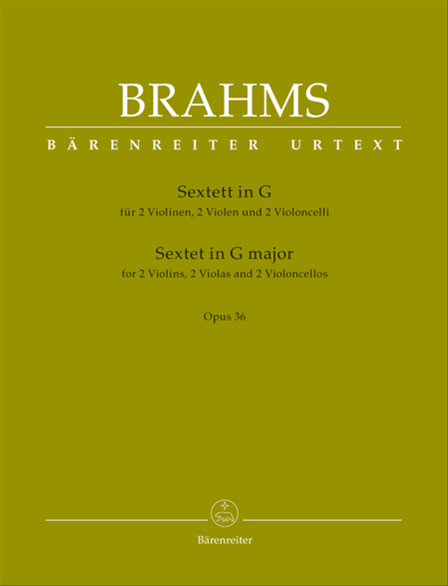 Sextet for two Violins, two Violas and two Violoncellos G major op. 36 Cello scores gallery preview page 1
