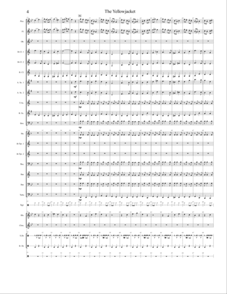 Yellowjacket March Concert Band scores gallery preview page 6