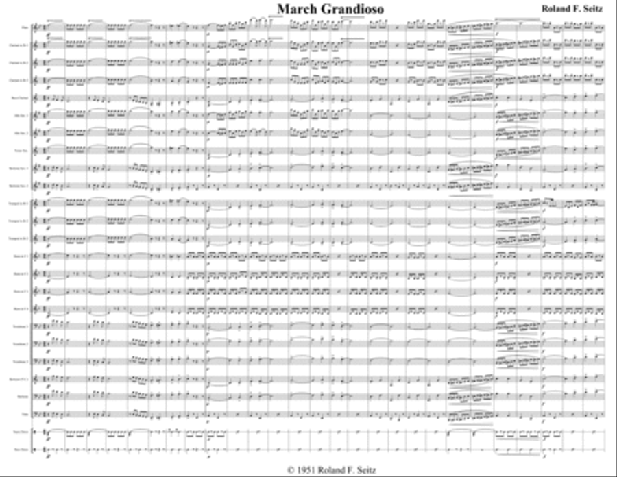 March Grandioso Marching Band scores gallery preview page 1