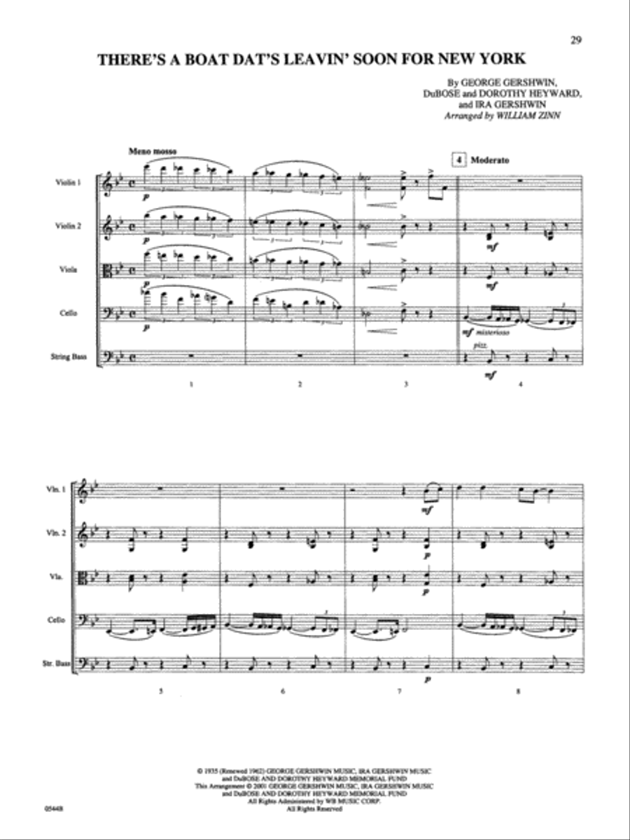 Porgy and Bess for Strings String Orchestra scores gallery preview page 4