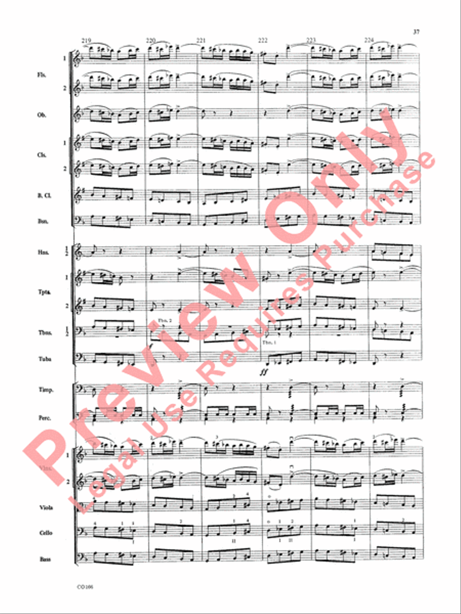 Bacchanale from Samson & Delilah (Score Only) Full Orchestra scores gallery preview page 40