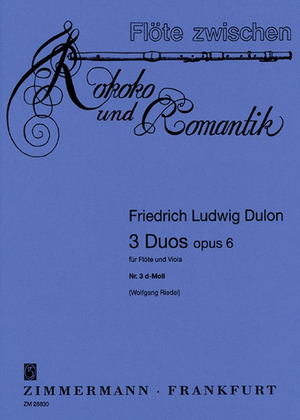 Book cover for 3 Duets Op. 6