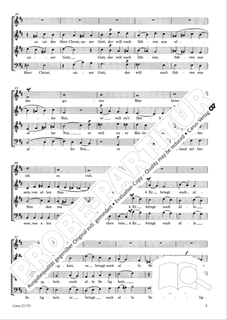 From heav'n above to earth I come (Vom Himmel hoch, da komm ich her) 4-Part scores gallery preview page 4