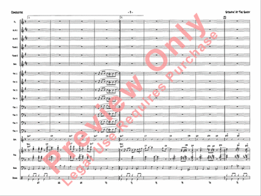 Stompin' at the Savoy Jazz Ensemble scores gallery preview page 12