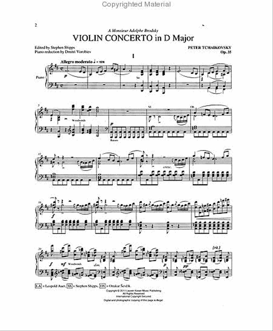Violin Concerto in D Major, Op. 35 Violin Solo scores gallery preview page 2