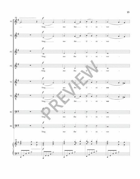 Song of the Universal (SATB - Vocal Score) image number null