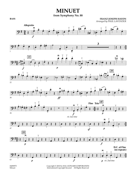 Minuet (from Symphony No. 88) - Bass