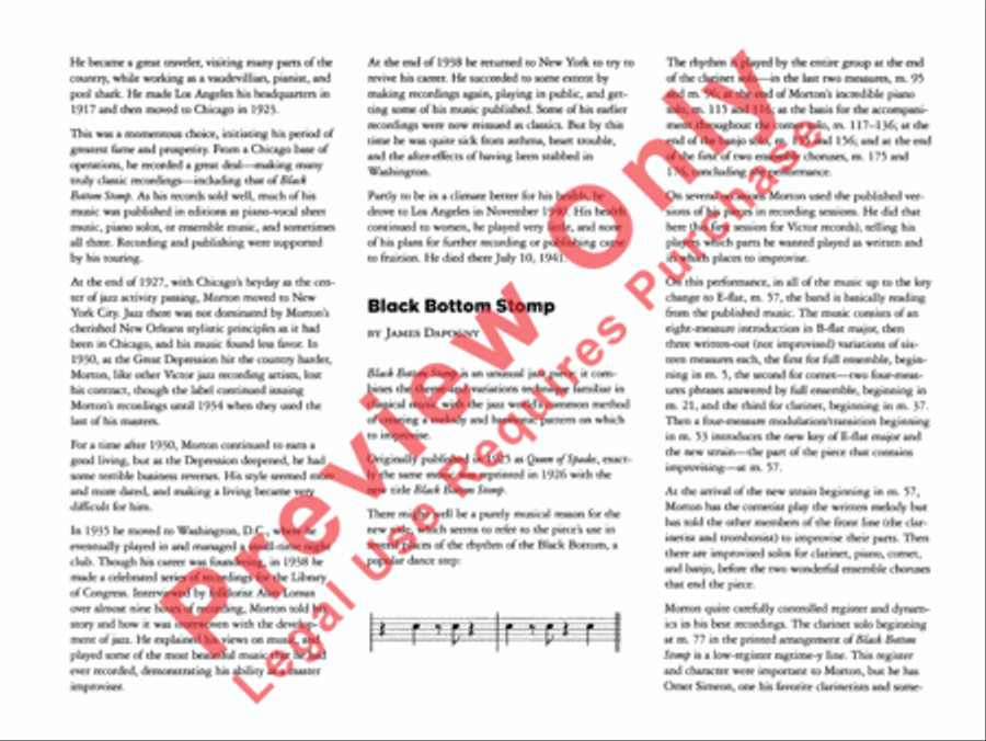 Black Bottom Stomp Jazz Ensemble scores gallery preview page 6