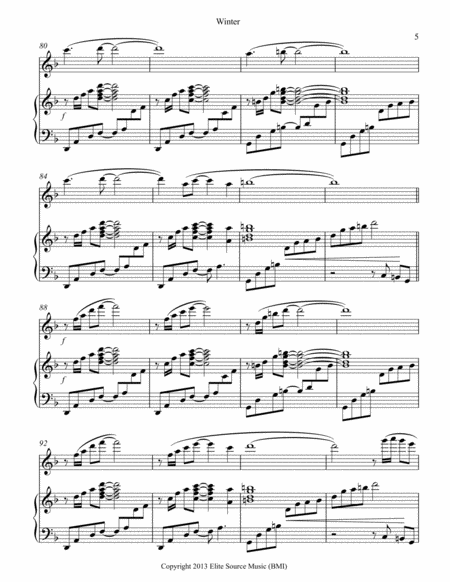 "Winter" for flute and piano image number null