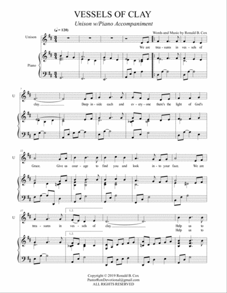 Vessels of Clay Voice scores gallery preview page 1