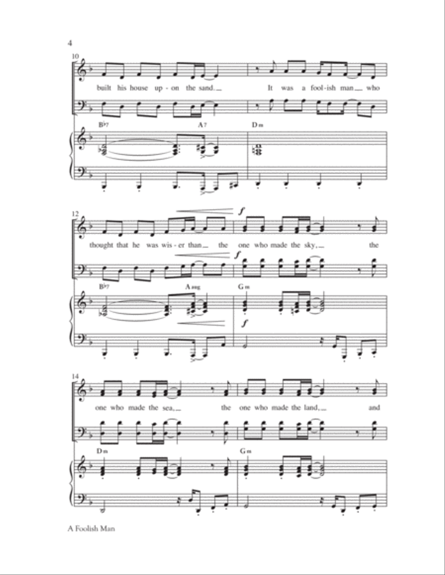 A Foolish Man A Foolish Man 4-Part scores gallery preview page 3