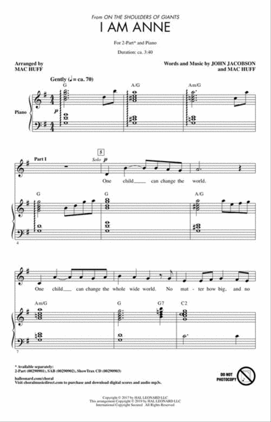 I Am Anne I Am Anne 2-Part scores gallery preview page 3