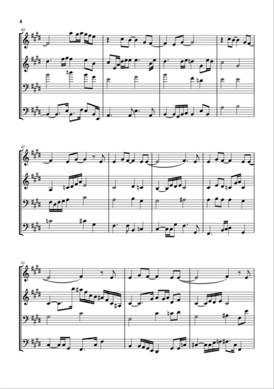 He Knows My Name Brass Ensemble scores gallery preview page 5