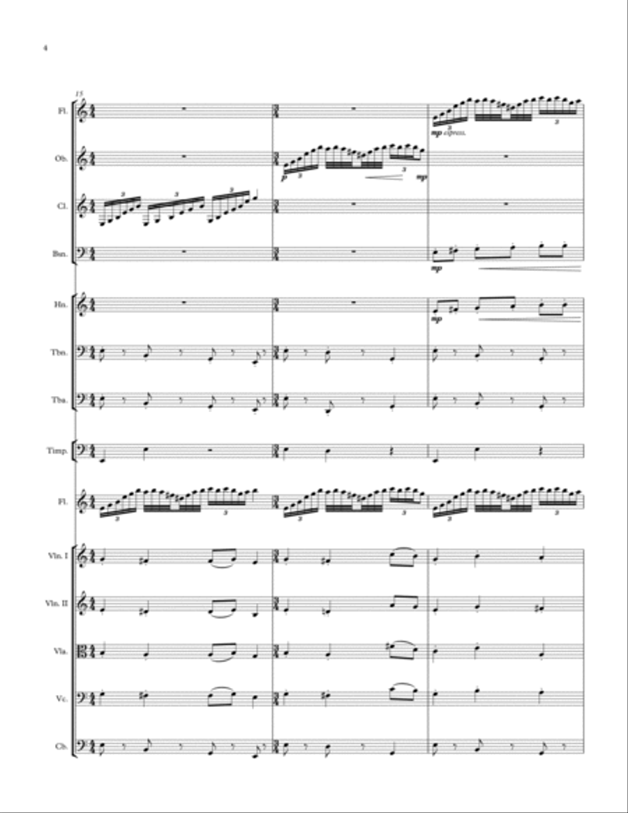 Dance for the Moon (Version for Flute and Symphonic Orchestra) Full Orchestra scores gallery preview page 4