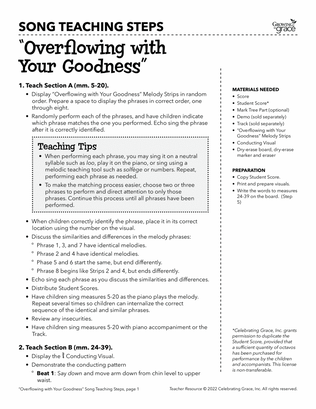 Overflowing with Your Goodness (Teacher Resource)