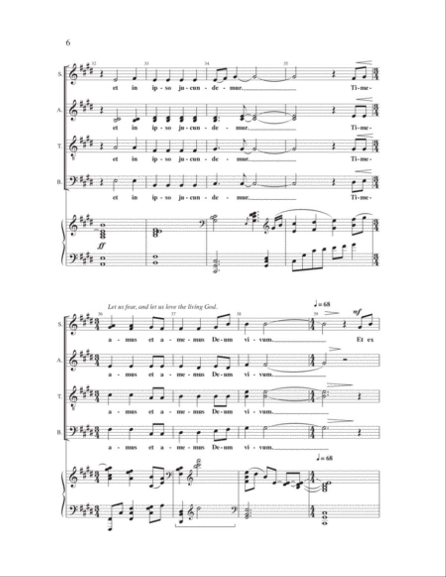 If Only the World (Ubi Caritas) 4-Part scores gallery preview page 5